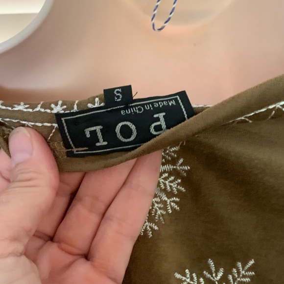 POL suede and lace brown embroidered cardigan - Picture 6 of 6